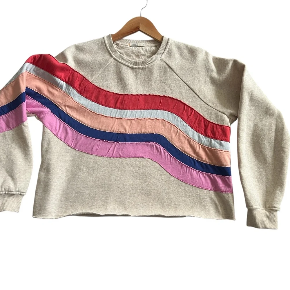 Marine Layer Archive Cozy Surfcore Beachgirl Crop Oh Hey Pullover Size:S - Picture 10 of 10
